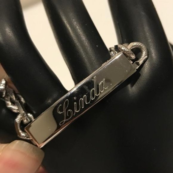 Speidel U.S.A. Ladies Silver-Tone ID Bracelet (LINDA) - Picture 7 of 7